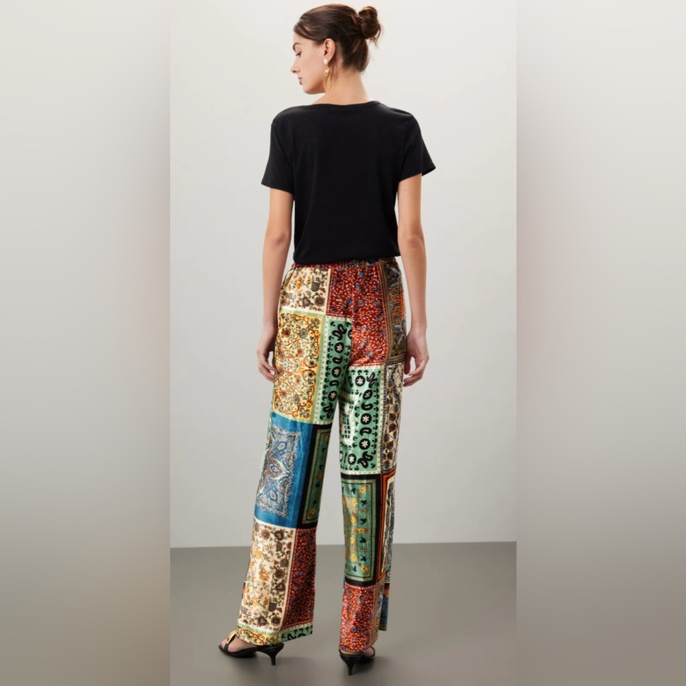 SFIZIO Patchwork Velvet Trousers Rent the Runway Preloved 8 $385 - Picture 2 of 6